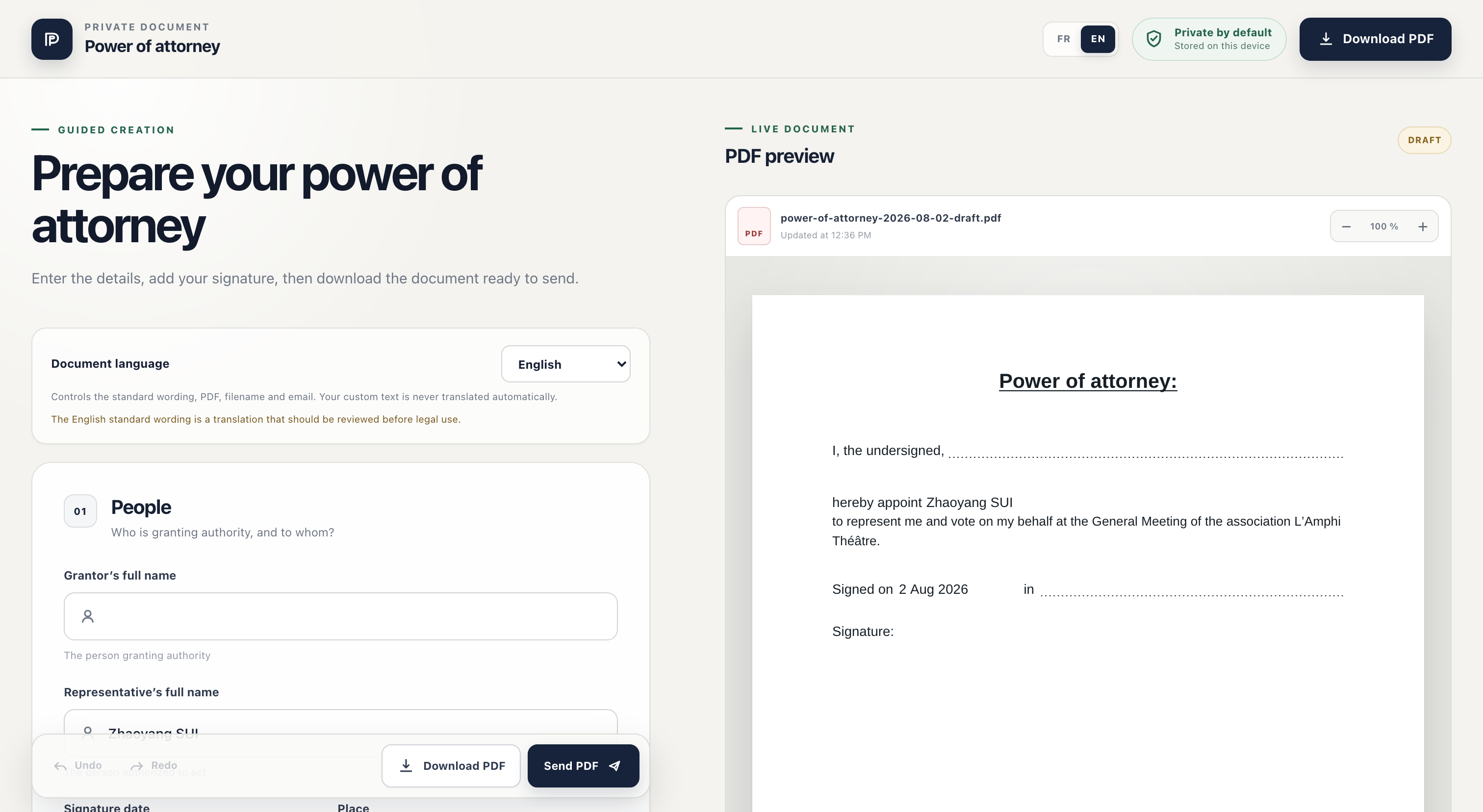Procuration Studio screenshot